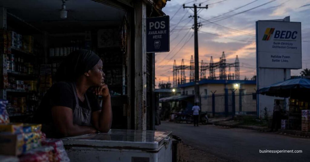 Dusk at the Shopfront During Power Outage